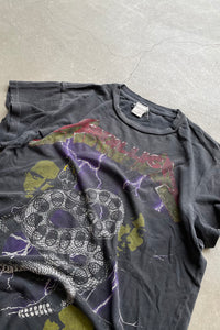 93'S METALICA WORLD TOUR PRINT BAND T-SHIRT / BLACK [SIZE: M USED]