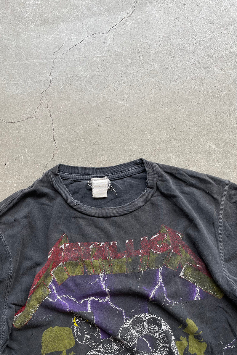 93'S METALLICA WORLD TOUR PRINT BAND T-SHIRT / BLACK [SIZE: M USED]