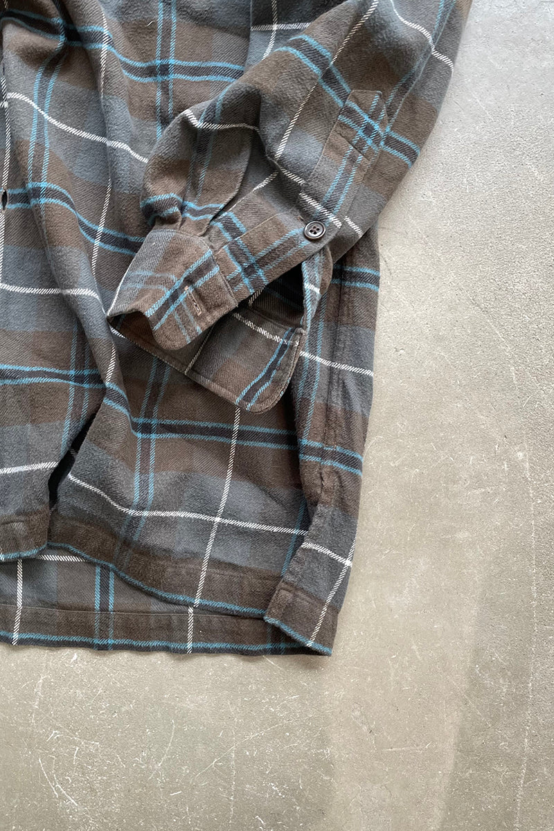 90'S COTTON FLANNEL BENFORD SHIRT / CHECK [SIZE: M USED]