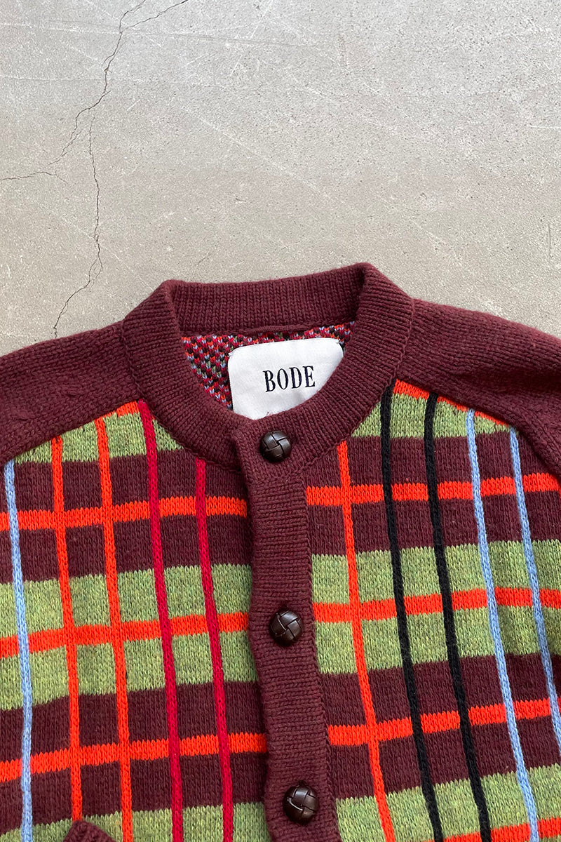 MADE IN ITALY COUNTRY PLAID CARDIGAN / CHECK [SIZE: XS NOS/DEADSTOCK]