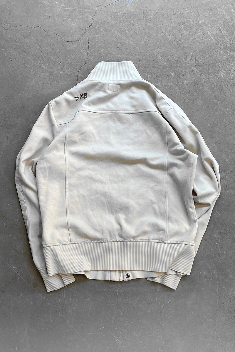 MADE IN MACAU Y2K EARLY 00'S ZIP UP JACKET / WHITE [SIZE: L USED]