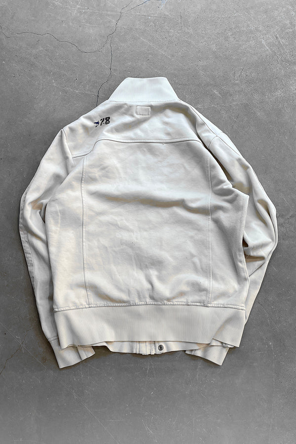MADE IN MACAU Y2K EARLY 00'S ZIP UP JACKET / WHITE [SIZE: L USED]