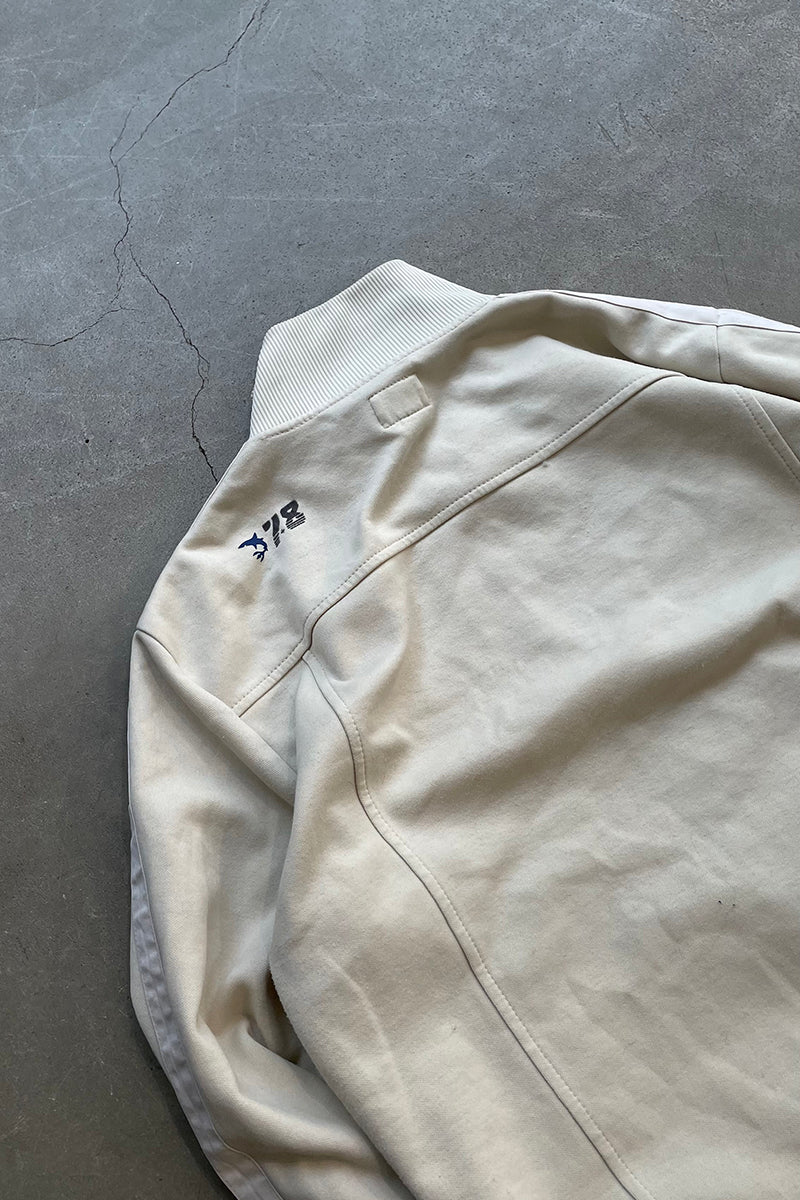 MADE IN MACAU Y2K EARLY 00'S ZIP UP JACKET / WHITE [SIZE: L USED]