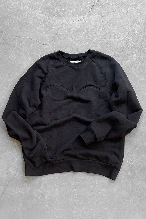 MADE IN ITALY 18AW DESIGNED SWEATSHIRT / BLACK [사이즈: XL USED]