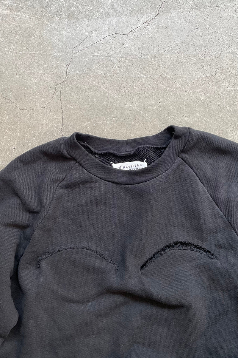 MADE IN ITALY 18AW DESIGNED SWEATSHIRT / BLACK [SIZE: XL USED]