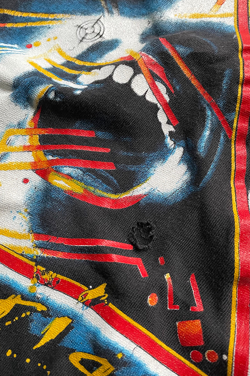 88'S DEF LEPPARD HYSTERIA BAND T-SHIRT / BLACK [SIZE: L USED]