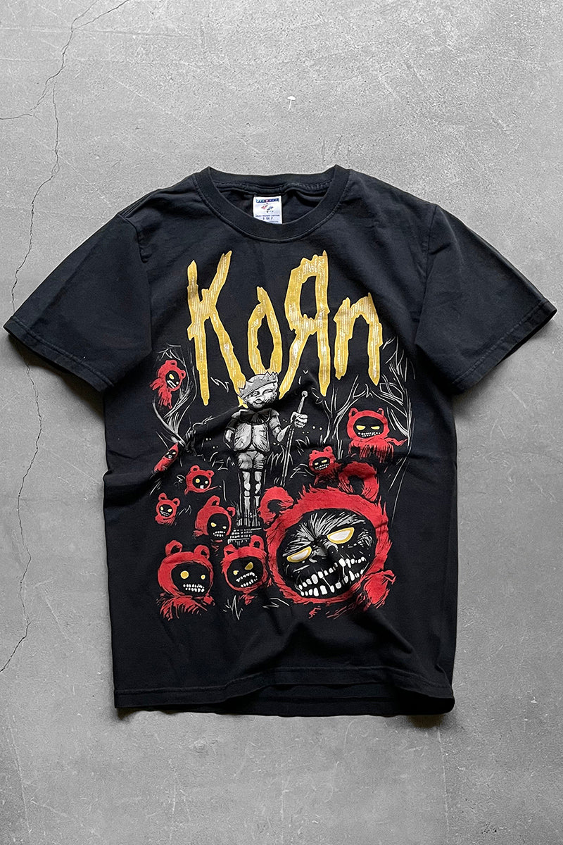 Y2K 08'S KORN BAND T-SHIRT / BLACK [SIZE: S USED]