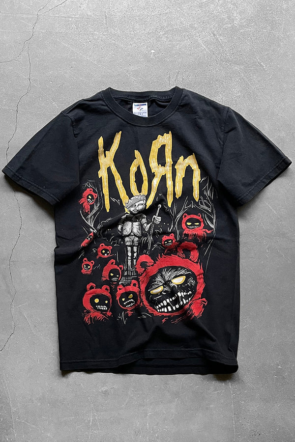 Y2K 08'S KORN BAND T-SHIRT / BLACK [SIZE: S USED]