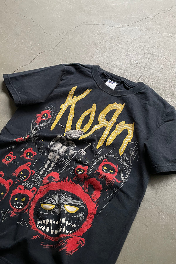 Y2K 08'S KORN BAND T-SHIRT / BLACK [SIZE: S USED]