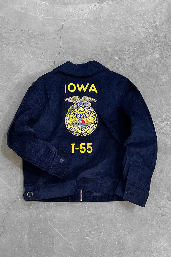 Y2K EARLY 00'S FFA JACKET LOT100 IOWA / BLACK [SIZE: 40 DEADSTOCK/NOS]