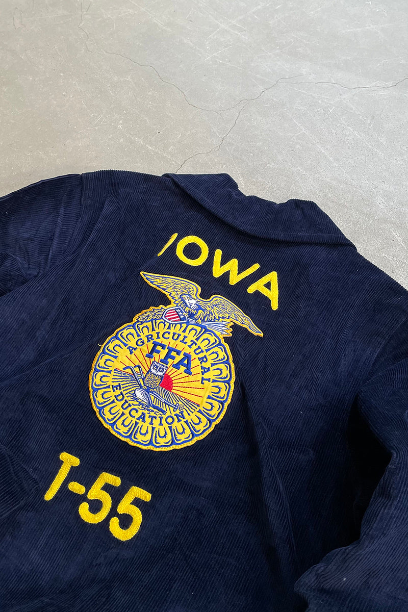 Y2K EARLY 00'S FFA JACKET LOT100 IOWA / BLACK [SIZE: 40 DEADSTOCK/NOS]