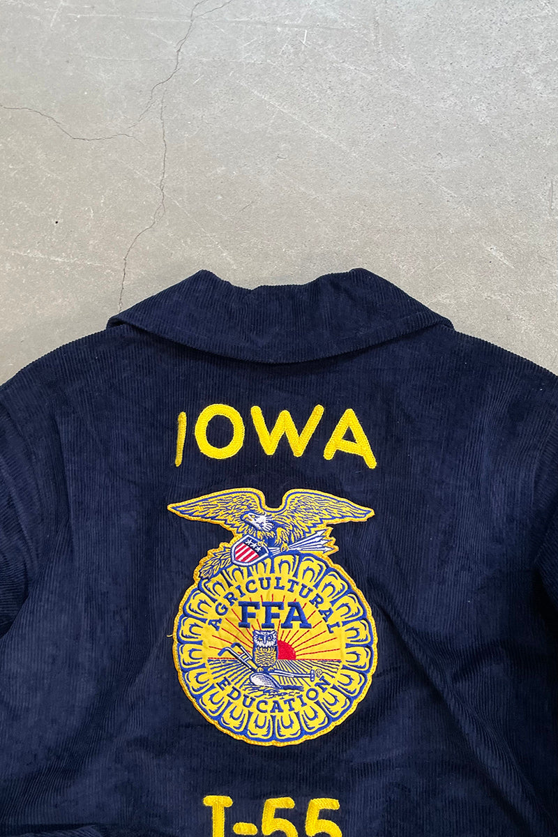 Y2K EARLY 00'S FFA JACKET LOT100 IOWA / BLACK [SIZE: 40 DEADSTOCK/NOS]