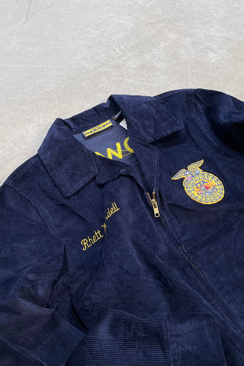 Y2K EARLY 00'S FFA JACKET LOT100 IOWA / BLACK [SIZE: 40 DEADSTOCK/NOS]
