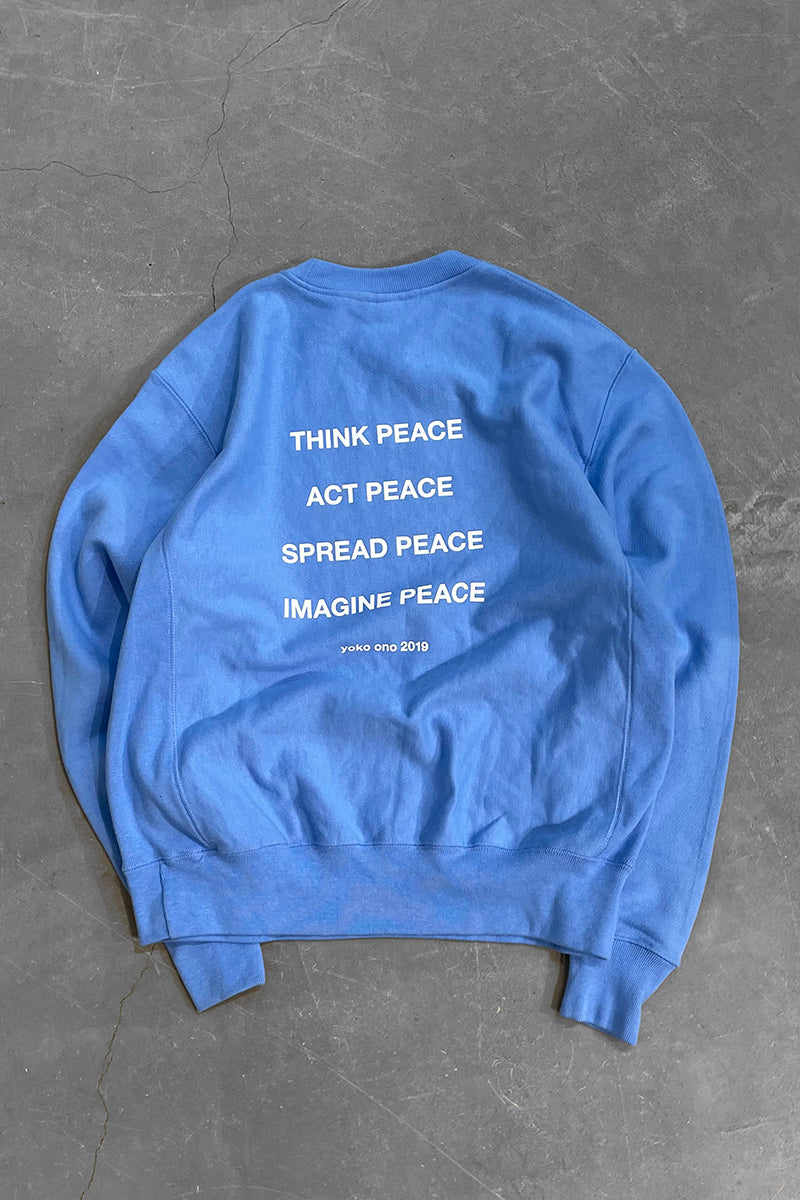 REVERSE WEAVE YOKO ONO EDITION PEACE IS POWER SWEATSHIRT / BLUE [SIZE: M USED]