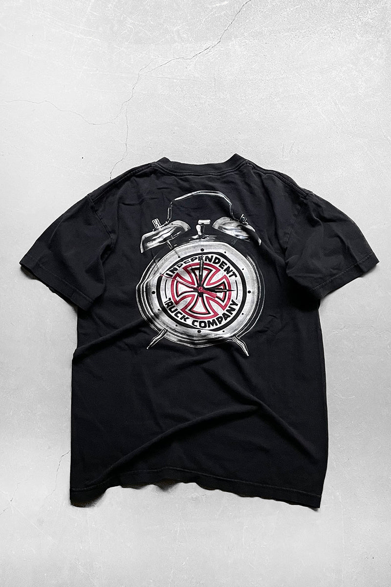 Y2K EARLY 00'S THRASHER LOGO T-SHIRT / BLACK [SIZE: M USED]