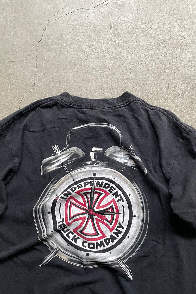 Y2K EARLY 00'S THRASHER LOGO T-SHIRT / BLACK [SIZE: M USED]