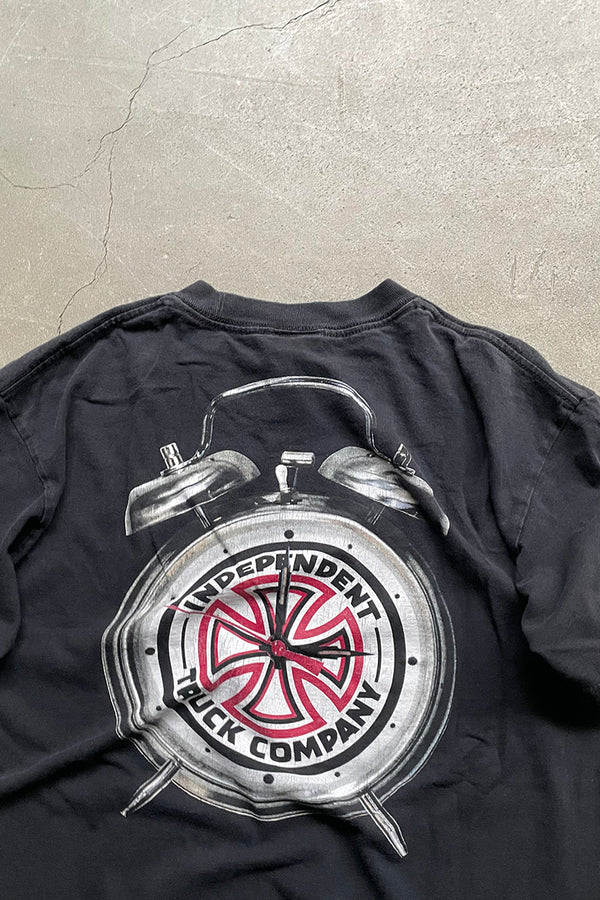 Y2K EARLY 00'S THRASHER LOGO T-SHIRT / BLACK [SIZE: M USED]