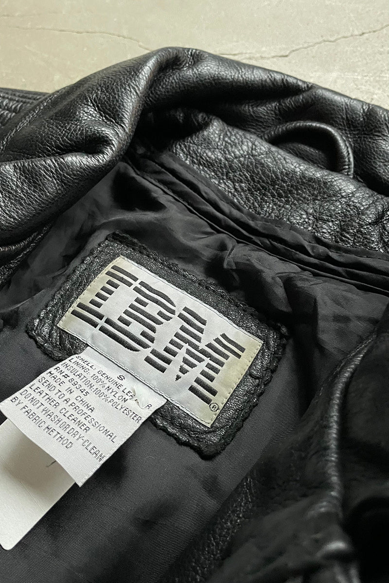 90'S A-2 TYPE LEATHER FLIGHT JACKET / BLACK [SIZE: S USED]