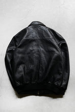 画像をギャラリービューアに読み込む, 90'S A-2 TYPE LEATHER FLIGHT JACKET / BLACK [SIZE: S USED]

