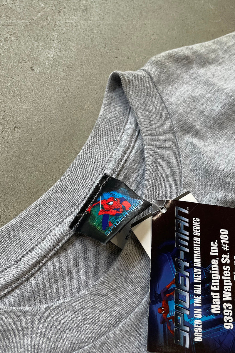 MADE IN MEXICO Y2K 03'S SPIDERMAN T-SHIRT / GRAY [SIZE: L DEADSTOCK/NOS]
