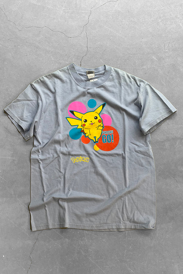 POKEMON 99'S PIKACHU T-SHIRT / BLUE [SIZE: XL USED]