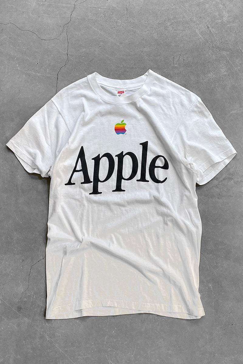 Y2K EARLY 00'S APPLE ADVERTISING T-SHIRT / WHITE [SIZE: L USED]
