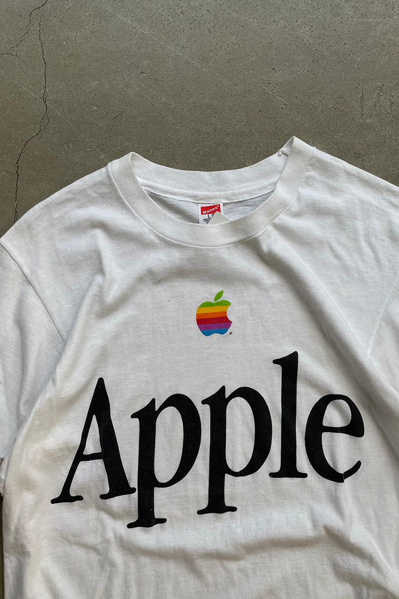 Y2K EARLY 00'S APPLE ADVERTISING T-SHIRT / WHITE [SIZE: L USED]