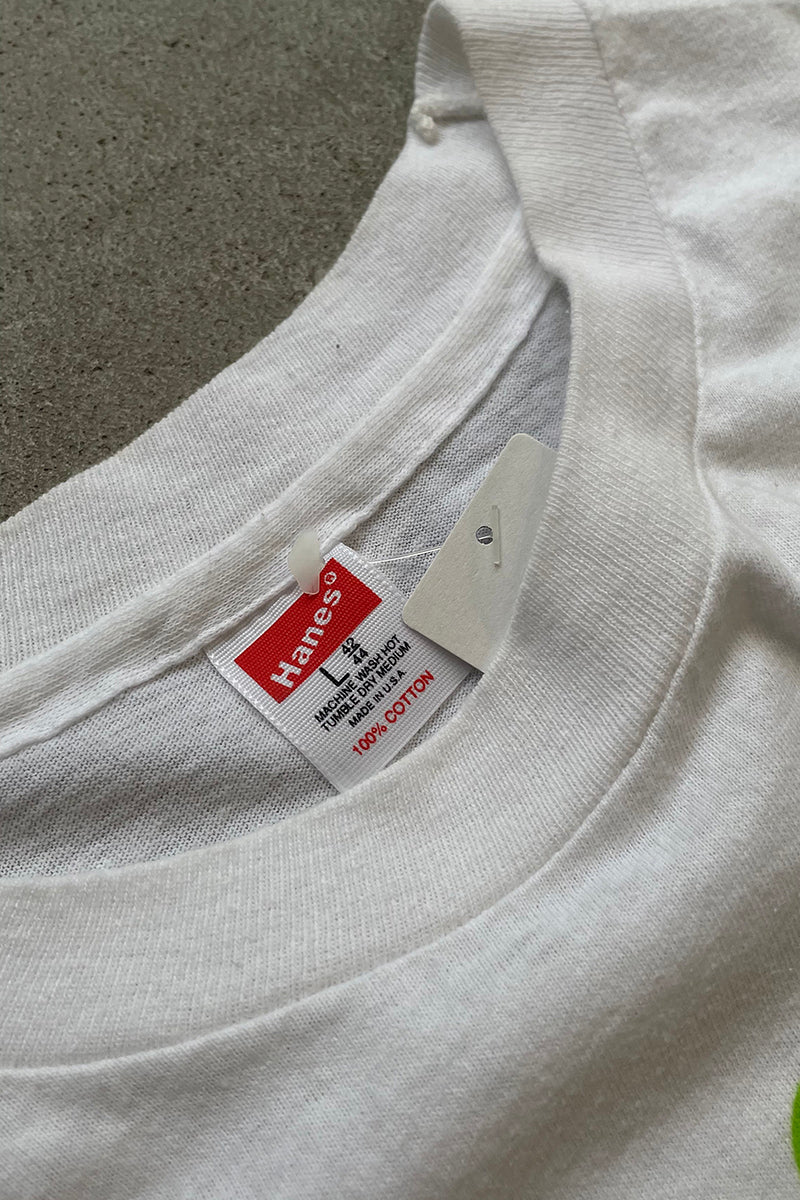 Y2K EARLY 00'S APPLE ADVERTISING T-SHIRT / WHITE [SIZE: L USED]