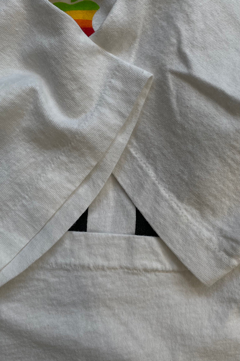 Y2K EARLY 00'S APPLE ADVERTISING T-SHIRT / WHITE [SIZE: L USED]