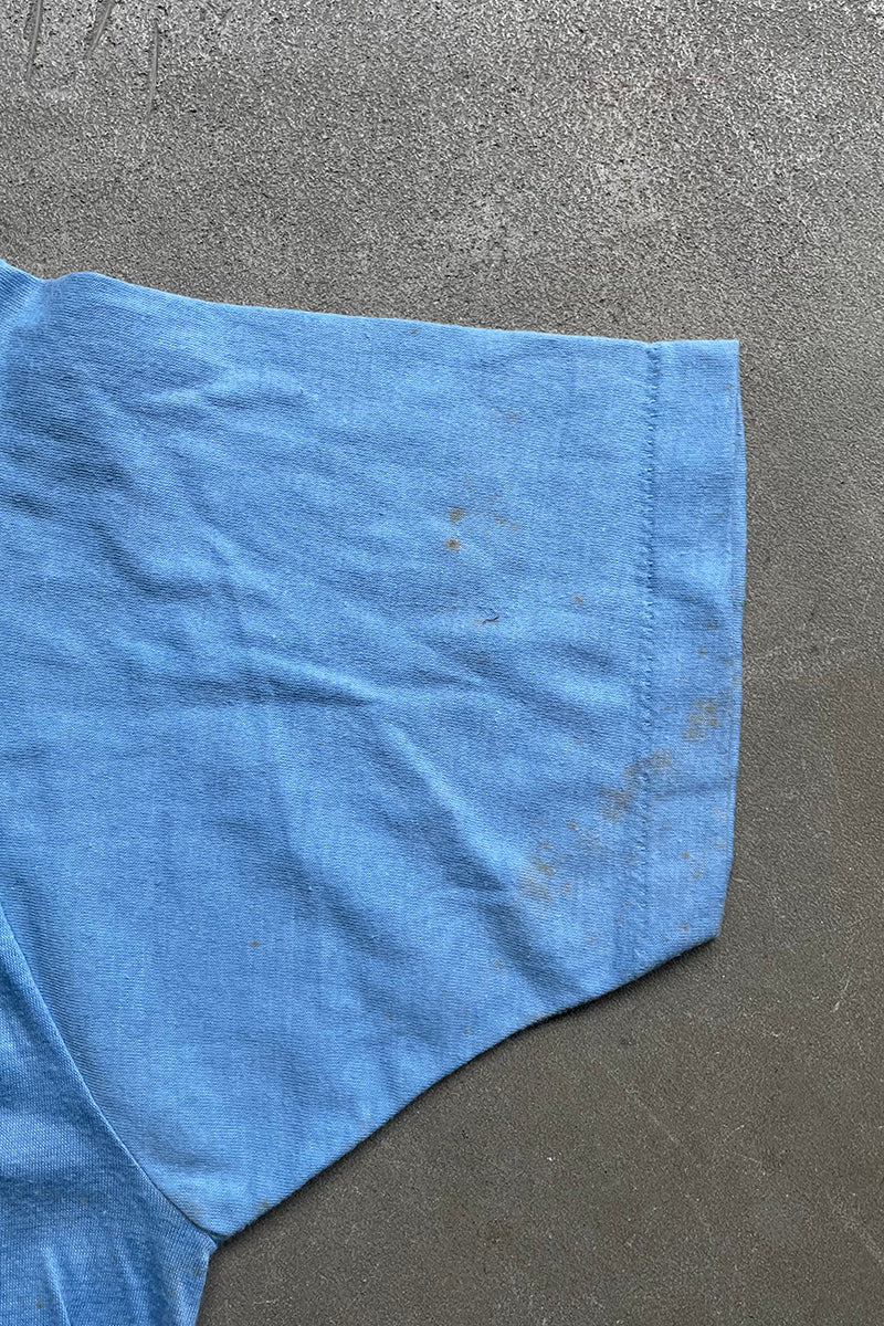 MADE IN USA 80'S BUCKLURE EROTIC T-SHIRT / BLUE [SIZE: XL USED]