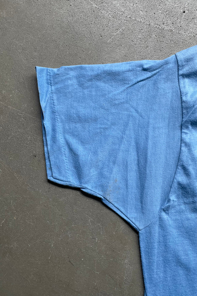 MADE IN USA 80'S BUCKLURE EROTIC T-SHIRT / BLUE [SIZE: XL USED]