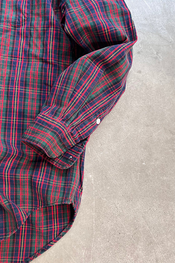90'S COTTON BIG SHIRT SHIRT / CHECK [SIZE: M USED]
