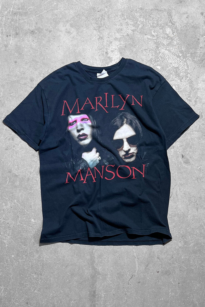 Y2K EARLY 00'S MARILYN MANSON BAND T-SHIRT / BLACK [SIZE: L USED]