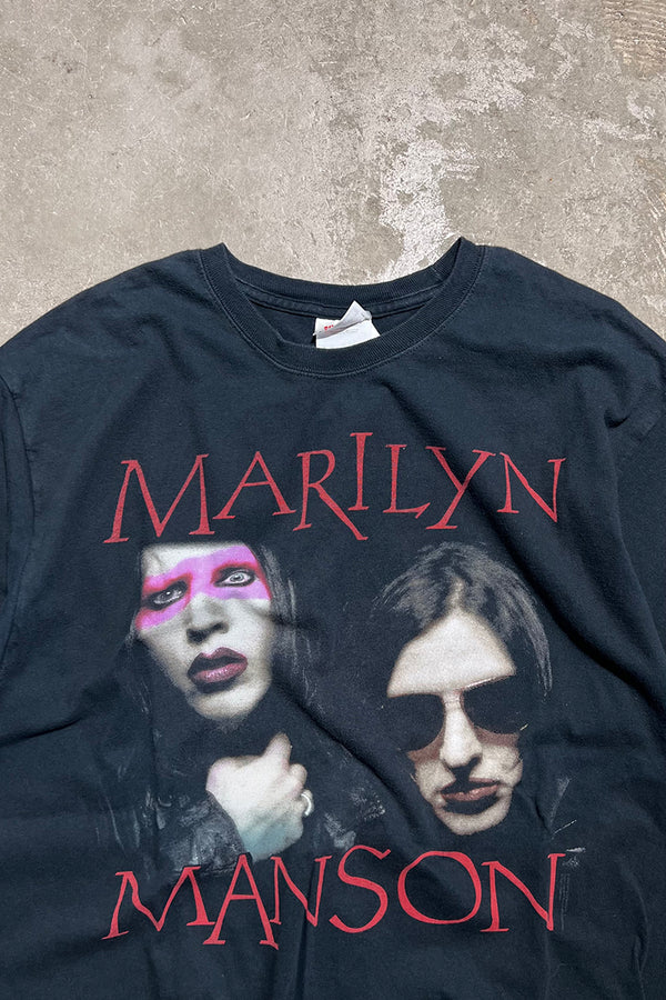 Y2K EARLY 00'S MARILYN MANSON BAND T-SHIRT / BLACK [SIZE: L USED]