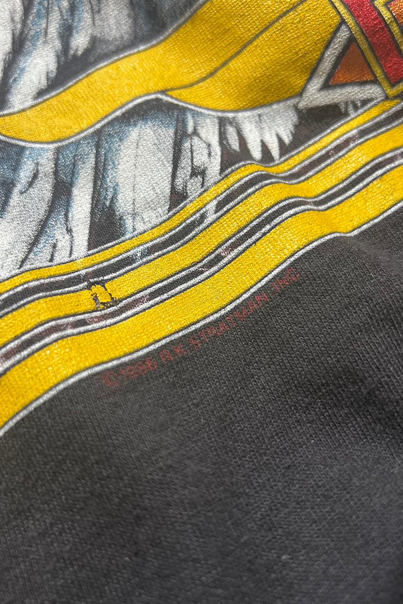 MADE IN USA 90'S HARLEY DAVIDSON PRINT T-SHIRT / BLACK [SIZE: L USED]