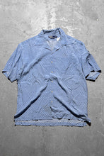 画像をギャラリービューアに読み込む, 90&#39;S S/S OPEN COLLAR RAYON DOT SHIRT / BLUE [SIZE: L USED]
