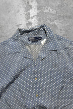 画像をギャラリービューアに読み込む, 90&#39;S S/S OPEN COLLAR RAYON DOT SHIRT / BLUE [SIZE: L USED]
