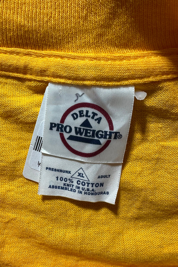 Y2K EARLY 00'S SCARFACE PRINT MOVIE T-SHIRT / YELLOW [SIZE: XL USED]