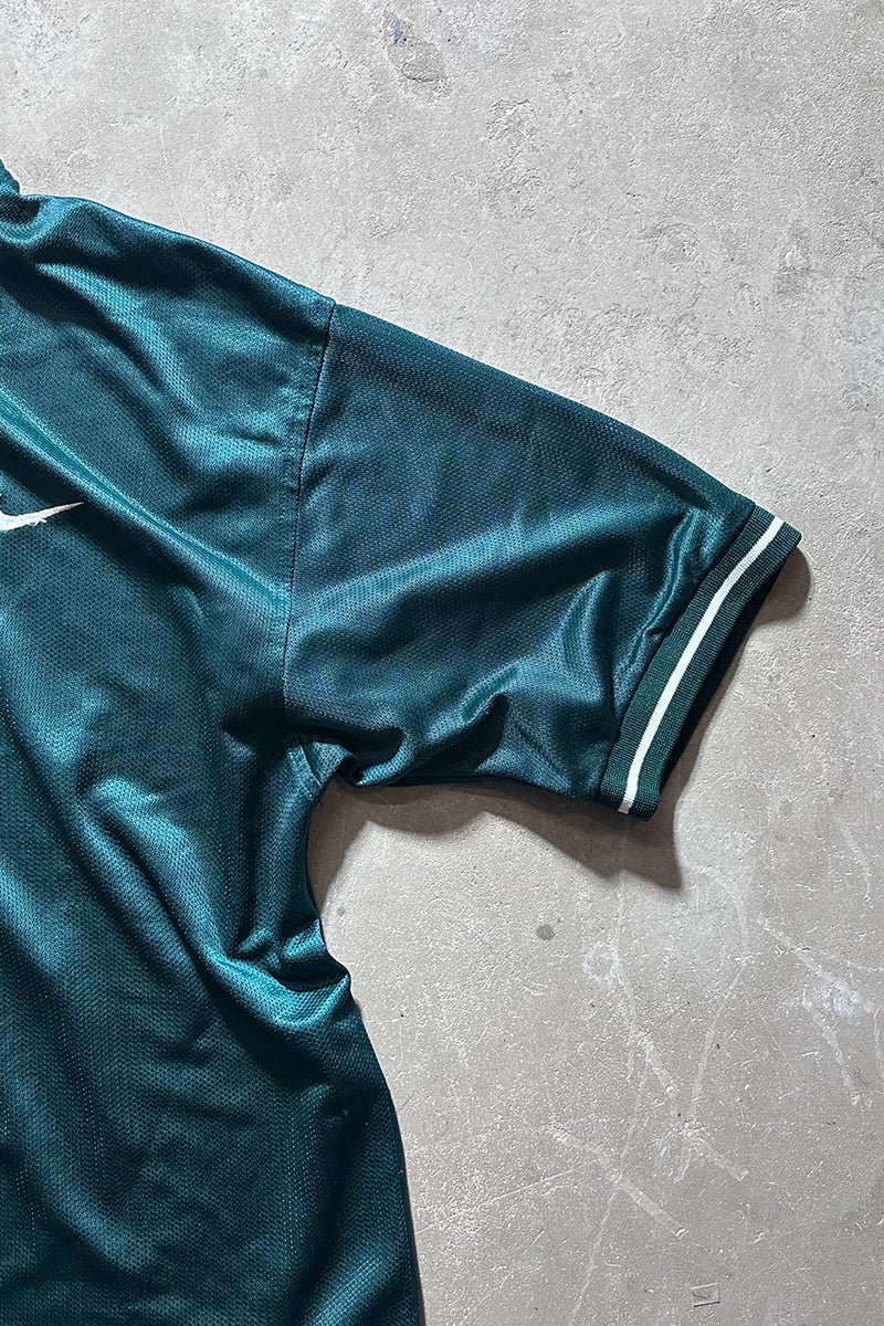 90'S V-NECK MESH GAME SHIRT / GREEN [SIZE: L USED]