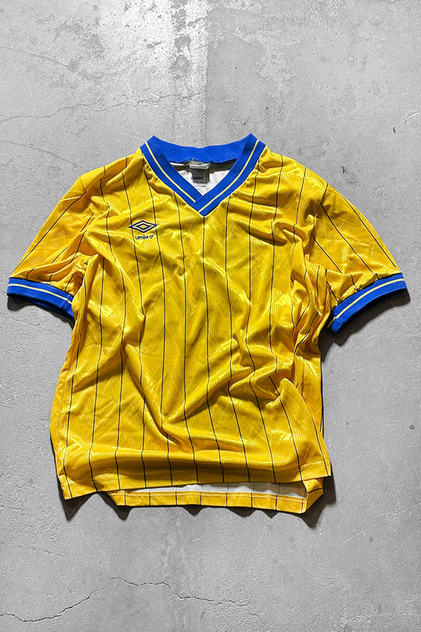 MADE IN USA 80'S~90'S FOOTBALL GAME SHIRT / YELLOW [SIZE: L USED]