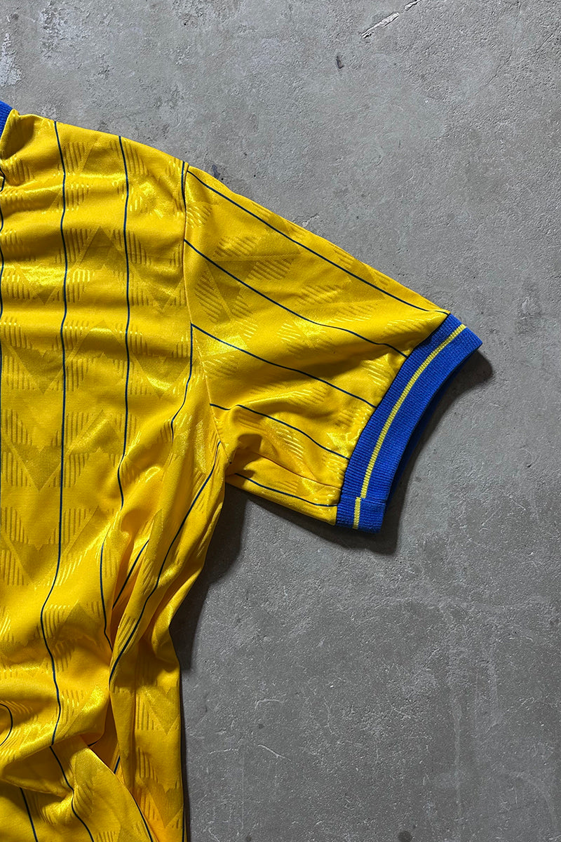 MADE IN USA 80'S~90'S FOOTBALL GAME SHIRT / YELLOW [SIZE: L USED]
