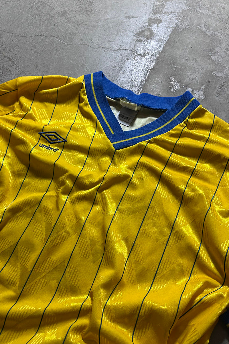 MADE IN USA 80'S~90'S FOOTBALL GAME SHIRT / YELLOW [SIZE: L USED]