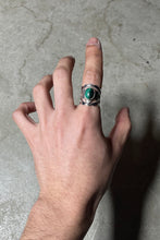 画像をギャラリービューアに読み込む, 925 SILVER RING W/MALACHITE / SILVER [SIZE: 14.5号相当 USED]
