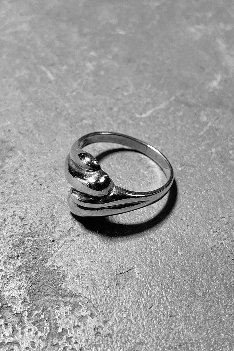 925 SILVER RING/ SILVER [SIZE: 17号相当 USED]