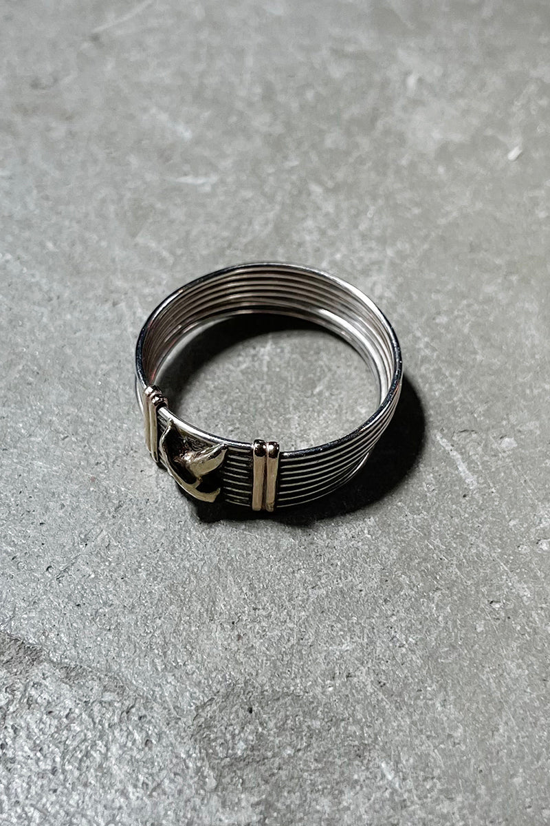 925 SILVER RING W/GOLD PLATED / SILVER [SIZE: 15.5号相当 USED]
