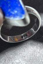 画像をギャラリービューアに読み込む, 925 SILVER RING W/LAPIS LAZULI / SILVER [SIZE: 16号相当 USED]
