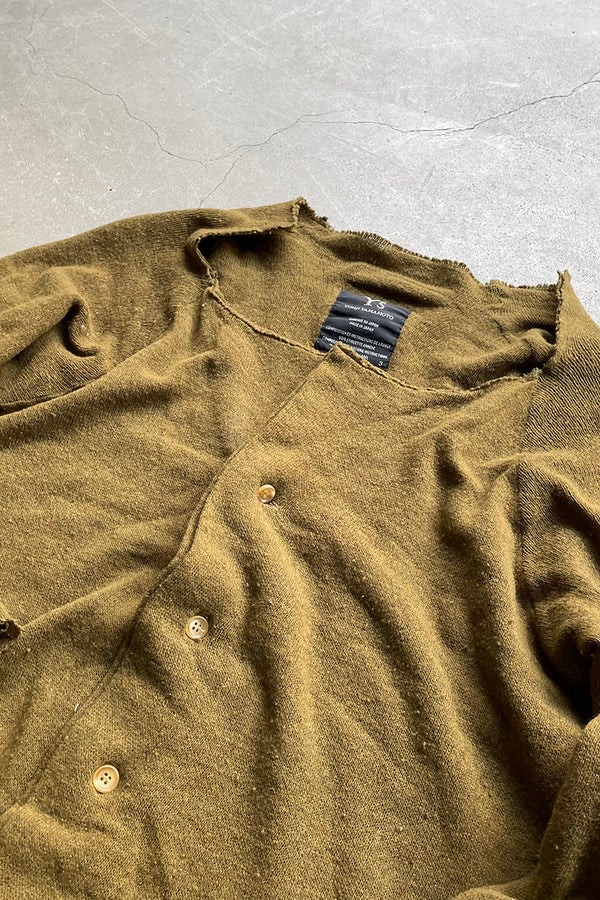 MADE IN JAPAN 03AW WOOL KNITTED CARDIGAN / KHAKI [SIZE: 3 USED]