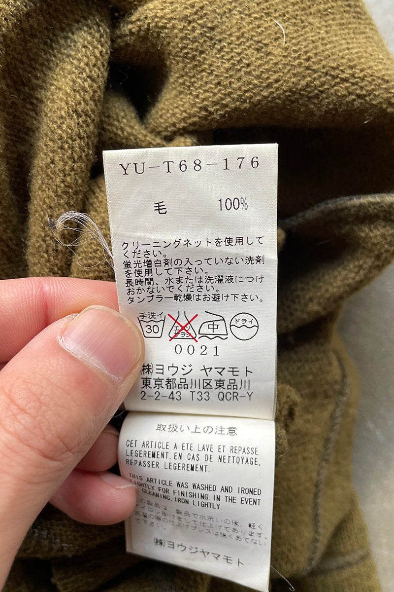 MADE IN JAPAN 03AW WOOL KNITTED CARDIGAN / KHAKI [SIZE: 3 USED]