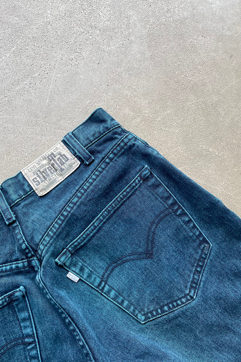 90'S SILVER TAB LOOSE DENIM PANTS / BLUE [SIZE: 32 USED]