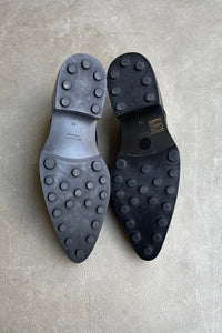 MADE IN ITALY 22AW METAL CAP POINTED TOE LOAFERS / BLACK [SIZE: 40 (25.0cm相当) NOS/DEADSTOCK]